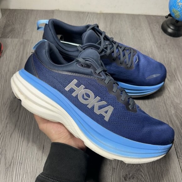 Hoka One One Other - Hoka One One Mens Bondi 8 1123202 OSAA Blue Running Shoes Sneakers Size 14 D